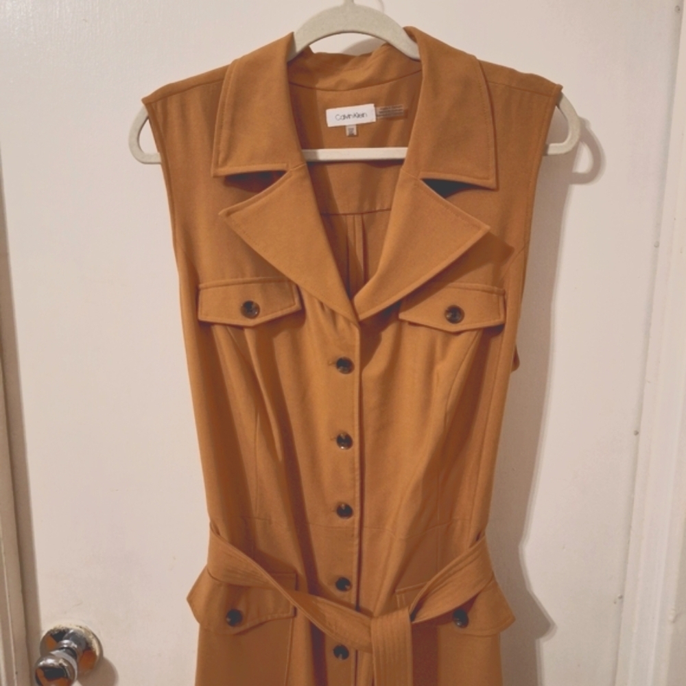 CALVIN KLEIN Sleeveless Button Down Dress  SIZE 20